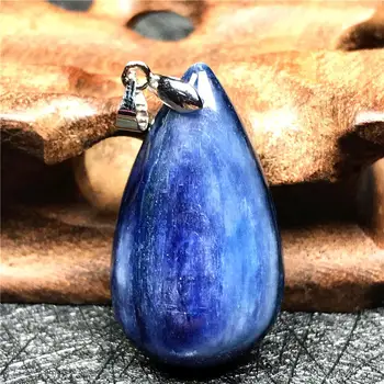 

100% Natural Blue Kyanite Stone Pendant Jewelry For Woman Man Crystal 33x19x8mm Cat Eye Gemstone Crystal Water Drop Stone AAAA