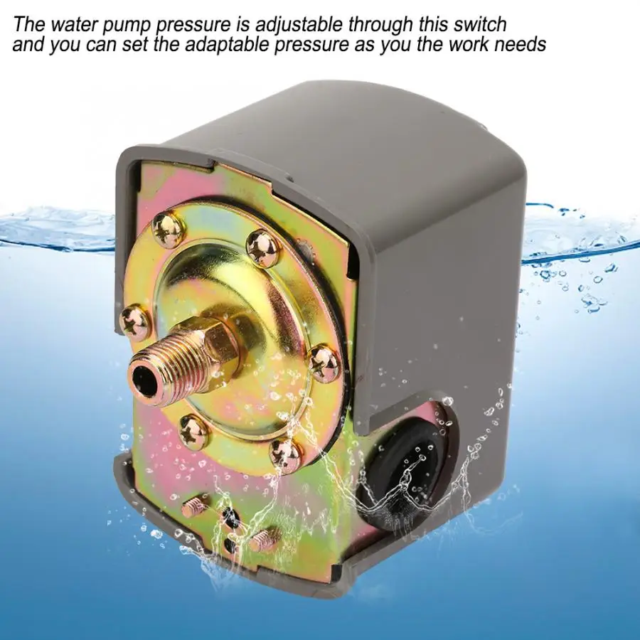 Переключатель давления воды 0,8-5,0 бар регулируемый двойной пружинный полюс G1/" переключатель контроля давления насоса