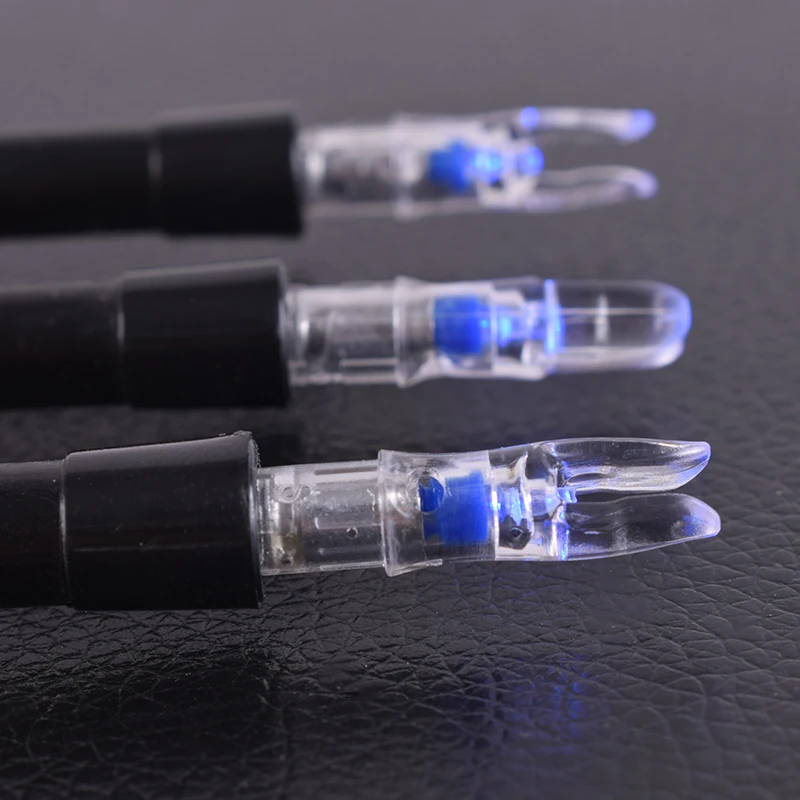 6pcs Hunting Archery Arrow ID6.2mm Shaft LED Lighted Nocks Automatically Lighted Bow String Activated LED lighted Nock