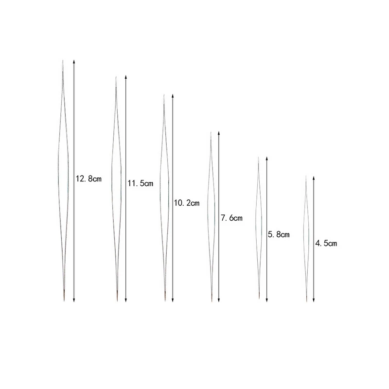 

5PCS 4.5/5.8/7.6/10.2/11.5/12.8cm Beading Needles Jewelry Central Opening Curved Beading Needles Tool Pins Jewelry Making Tool
