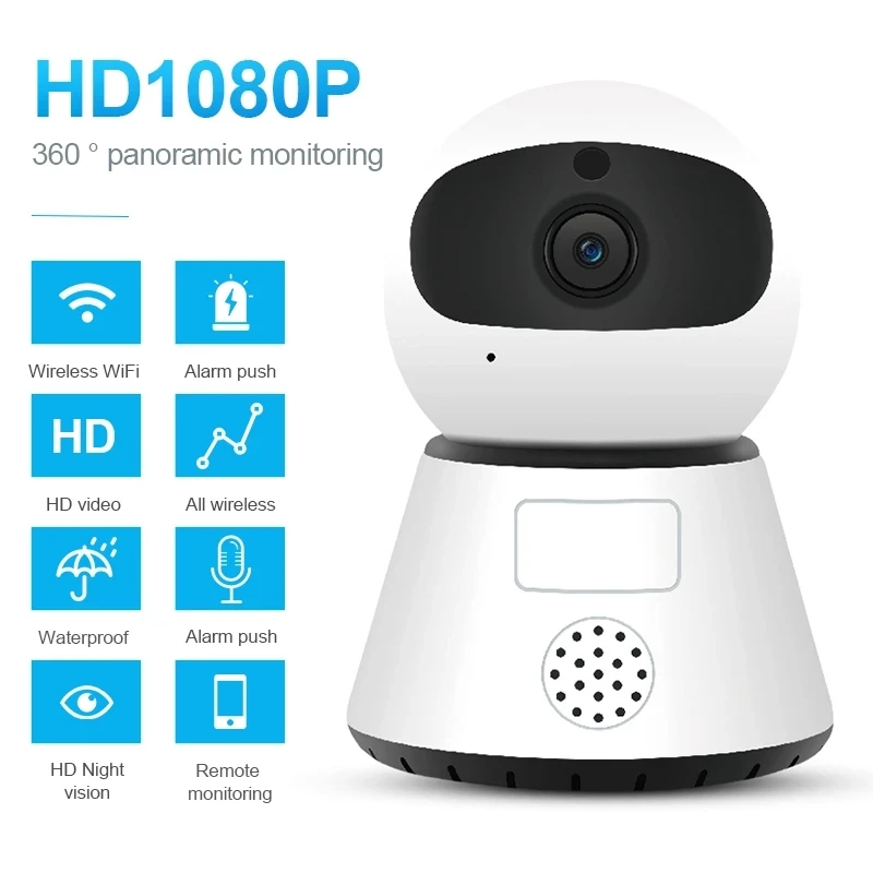 

PTZ Wireless Wifi IP Camera HD 1080P Movetion Detection Infrared Home Security Surveillance 360 Cameras Cloud Storage