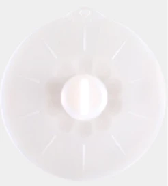 Transparent White Средняя свежая Крышка для микроволновой печи, крышка для чаши, Пищевая силиконовая свежая крышка, вакуумная анти-Переливающаяся силиконовая крышка - Цвет: Transparent White