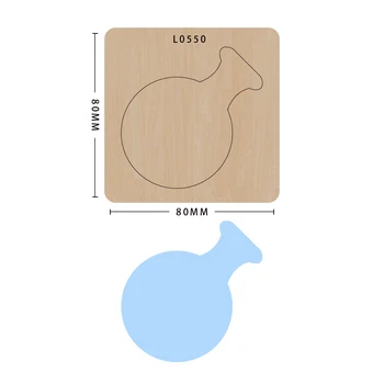 

Glass cup knife mold wood die cutting die decoration, model L0550, suitable for common die cutting machines on the market