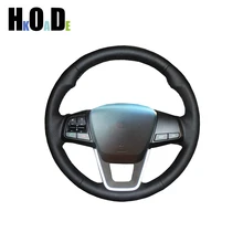 

Car Steering Wheel Cover For Hyundai ix25 ix35 Creta 2016-2018 Elantra 2017 Hand stitch Microfiber leather Steering Wheel