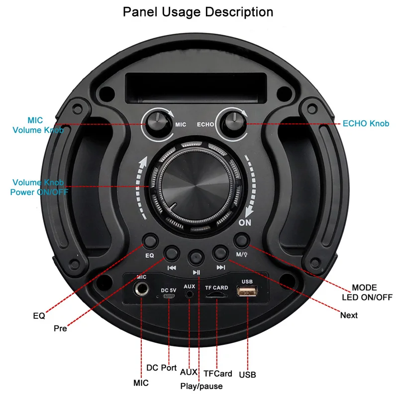 Сабвуфер 60 см Высота Bluetooth сабвуфер с процессором вечерние колонки наружный динамик сабвуфер радио приложение карта динамик