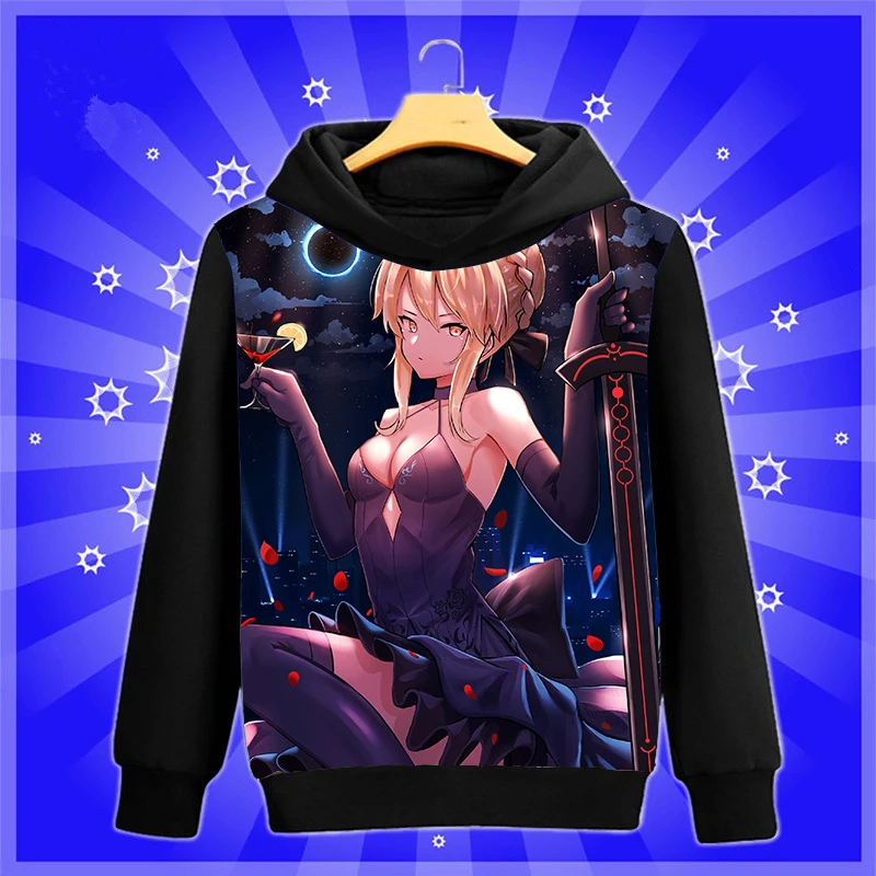 Крутая аниме-Толстовка Fate/stay night артурия Пендрагон фигурка Косплей Толстовка с капюшоном Весна Осень Мужчины Женщины пуловер пальто - Цвет: 15