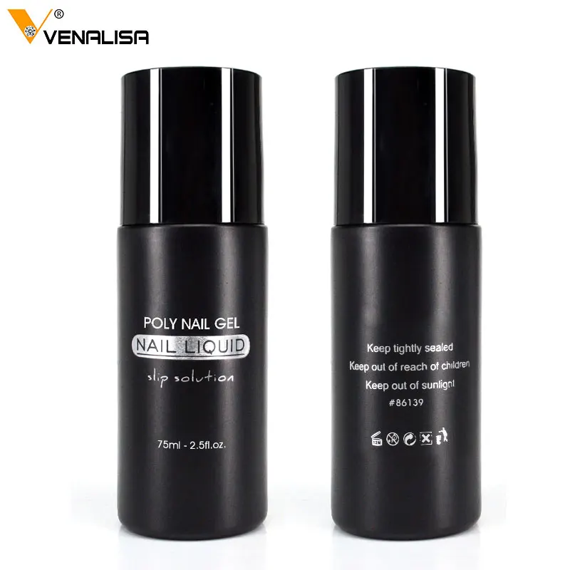 Nail Art DIY French Nail Extension Full Cover Acrylic Nails Jelly UV Gel Gum VENALISA Poly Nail Gel Slip Liquid Cleanser Remover 5
