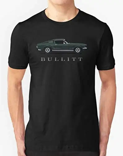 Mustang Bullitt 100% хлопок унисекс для мужчин и женщин футболка | Мужская одежда