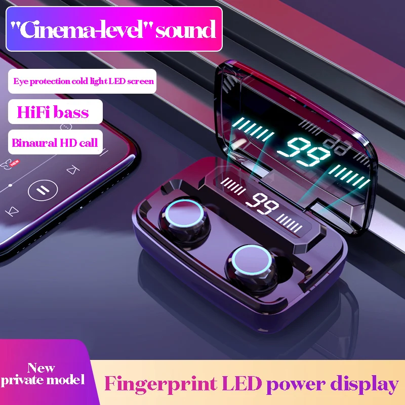 Беспроводные Bluetooth-наушники LIGE TWS-наушники с шумоподавлением Спортивная