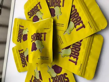 

Cookies Sorbet Yellow Bags California 3.5g Edibles Packaging Mylar Bags Hologram Stickers And Flavors Label KpnVJ