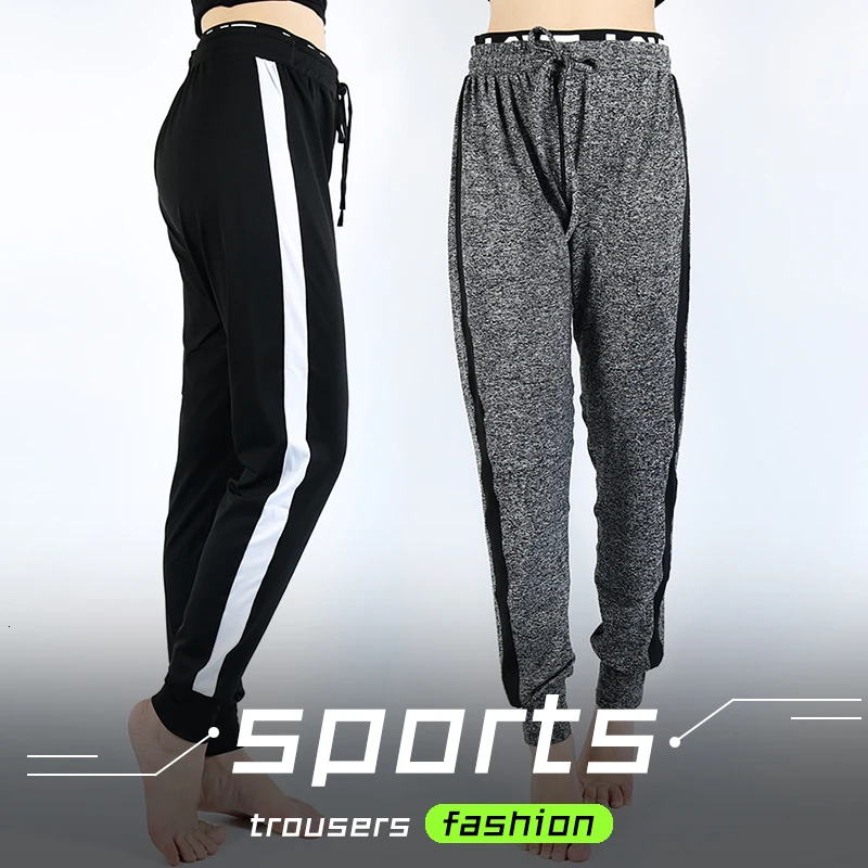 Осенние спортивные штаны, свободные спортивные штаны с завязками размера плюс, штаны для фитнеса, бега, женские штаны для бега, тренировочные штаны