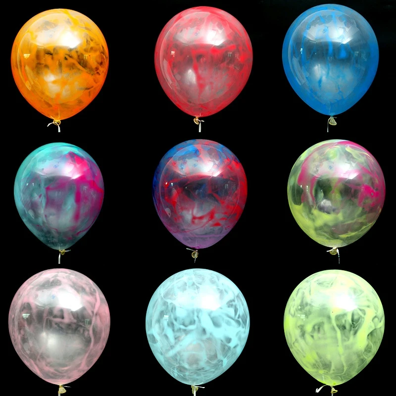 

24pcs Transparent Balloon with Paint Wedding Decoration Balloon Baby Shower Birthday Party Supplies Halloween Christmas
