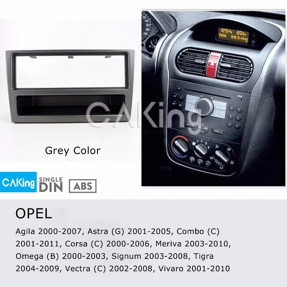 Ga op pad wasserette Handschrift Single Din Fascia Radio Panel For Opel Corsa (c) 2000-2006, Meriva  2003-2010, Omega (b) 2000-2003 Dash Kit Plate Bezel Adapter - Fascias -  AliExpress