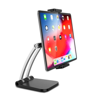 

360 Degree Rotating Adjustable Angle Phone Stand Cradle Mount Desktop Holder Dock for 4"-13" Cellphone Tablet Mobile Phone