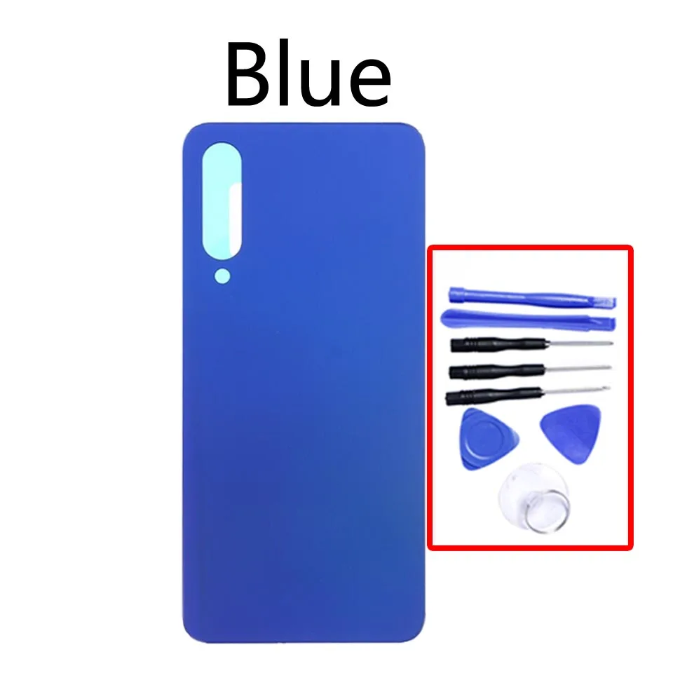 Blue-With tool Задняя крышка батарейного отсека для Xiaomi mi 9 SE \ mi 9 SE задняя крышка батарейного отсека чехол на заднюю крышку корпус замена корпуса - Цвет: Blue-With tool