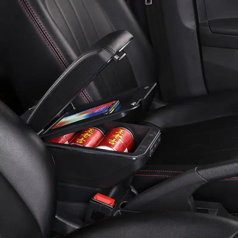 Color : Beige WYJBD Consoles Storage For Mazda2 Skyactiv Version Cx3 CX-3 Armrest Box For Mazda 2 Mazda Demio Armrest Box Double Layer Wi