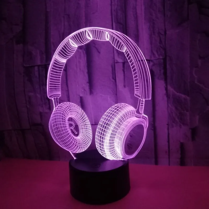 Colorful Touch 3d Lamp Illusion Led Night Light USB Table Lamp for Children Baby Kids Gift Bedside Bedroom Headphone 3D Lamp