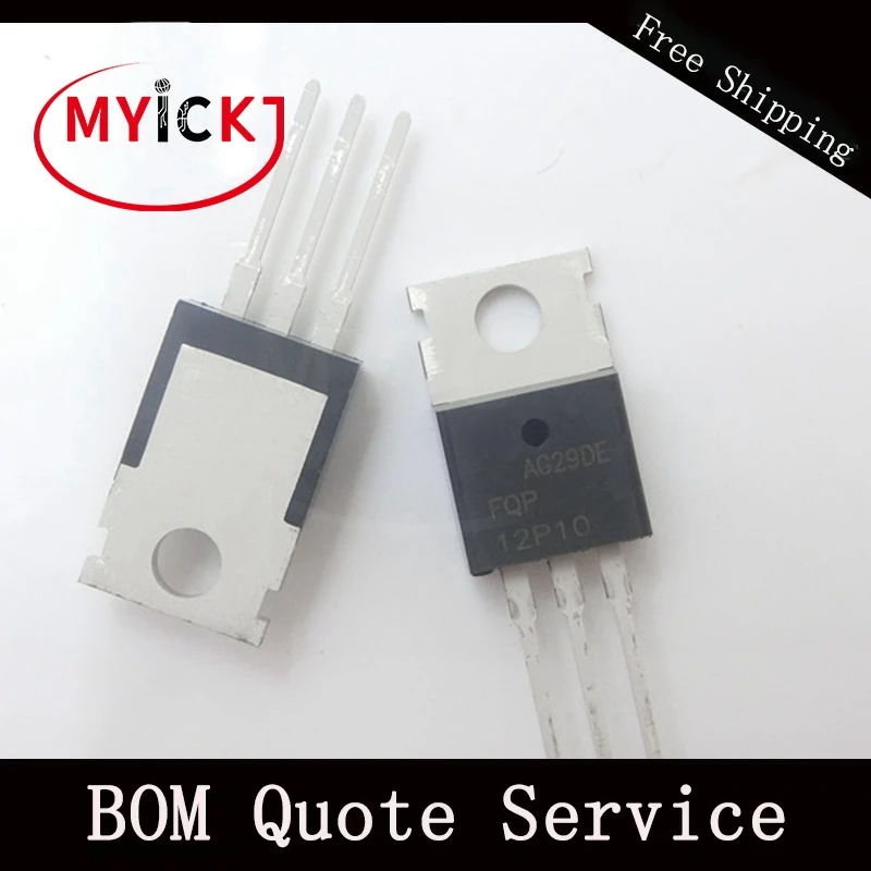

10PCS FQP12P10 TO-220 100V P-Channel MOSFET IC CHIP