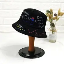 Креативная Складная Рыбацкая шляпа с граффити, летняя вогнутая шапка с рисунком граффити, индивидуальная шапка для бассейна