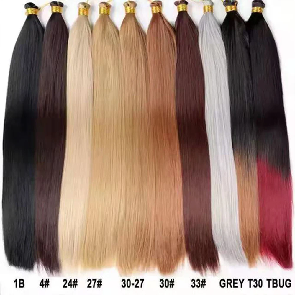 Wholesale 28" 150g Smooth Braids Synthetic Hair Black Mix Color Box Bulk Jumbo bone straight hair bundle crochet braiding hair - AliExpress