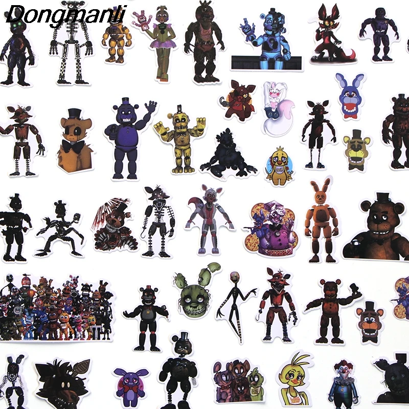 PC50, 20 шт./набор компл./лот 58 шт./компл. Five Nights at Freddy's» «пять ночей у Фредди» Скрапбукинг Стикеры s Наклейка для Чемодан автомобильный холодильник граффити Стикеры