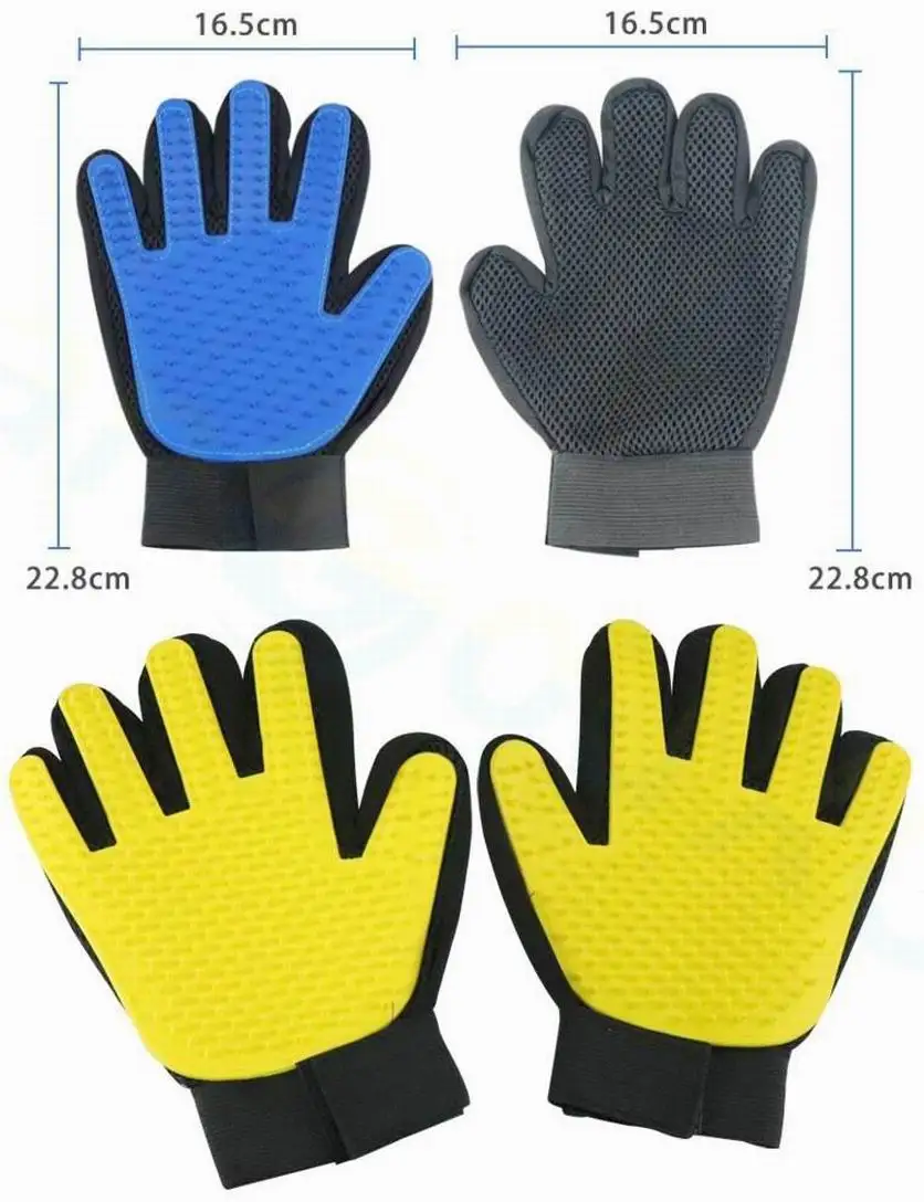 Pet Glove Anti-bite Cat Grooming Gloves dog Bath Clean Massage Hair Remover Brush Cat Hair Deshedding Comb right or left hand Pet Grooming Gloves Cat Grooming Brush Pet Hair Remover Gloves