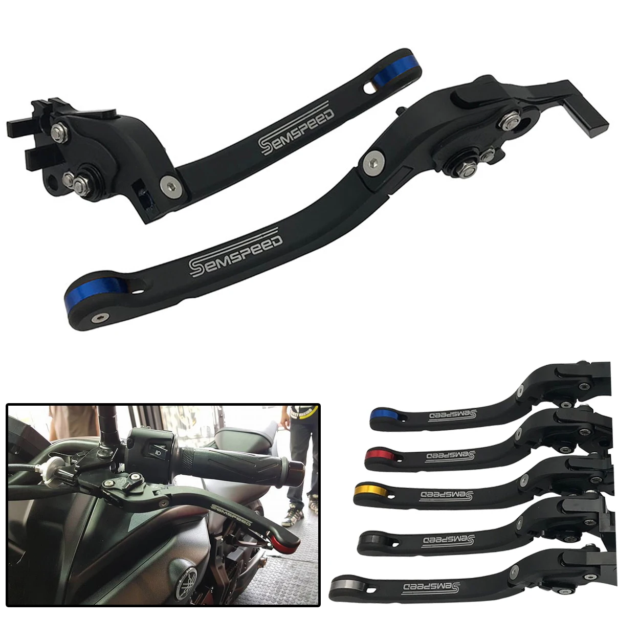 

SEMSPEED CNC Adjustable Motorcycle Foldable Brake Clutch Levers For BMW R1200RS R 1200RS R 1200 RS 2015-2018 2019 Accessories