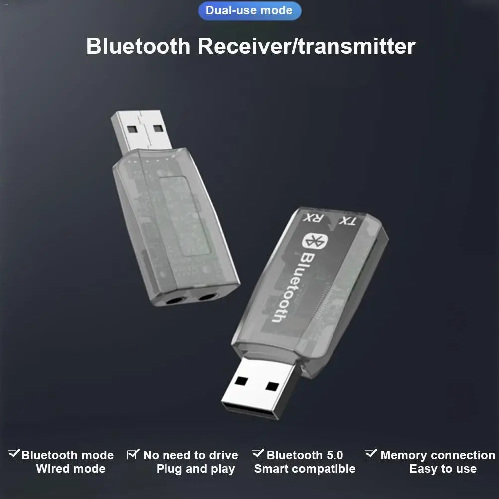 USB Bluetooth 5,0 передатчик приемник 2 в 1 беспроводной аудио адаптер 3,5 мм AUX для ТВ наушники для ПК домашний стерео автомобиль HIFI аудио