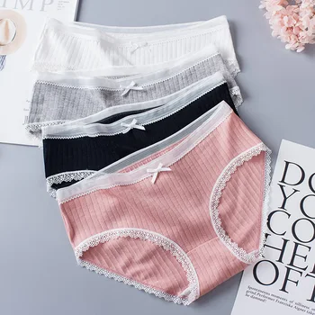 

3Pcs/Lot Women's Cotton Panties Underwear Women Briefs Sexy Lingerie Intimate Ladies MLJ KT01