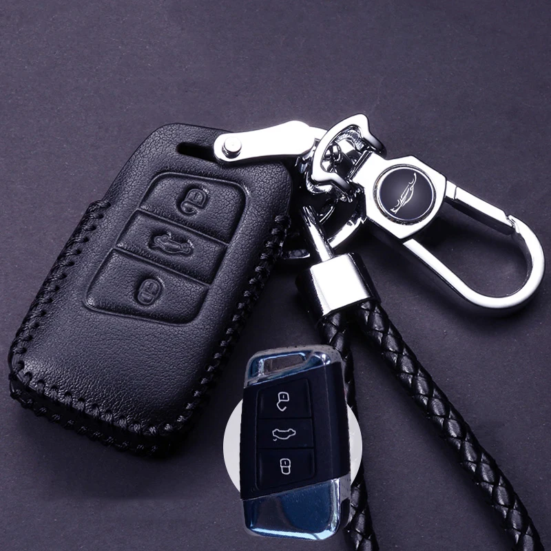 STYLE B-2 Посвящается Volkswagen New Laguna plus Magotan Sagitar Passat Tiguan Tuyue Baolai кожаный автомобильный набор ключей с дистанционным управлением - Название цвета: STYLE B-2