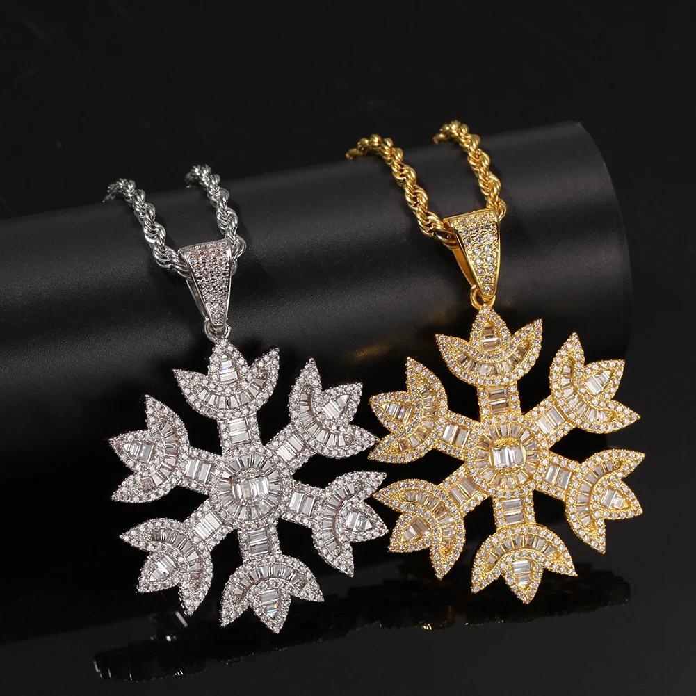 Шикарный Король на заказ снег Чешуйчатое ожерелье хип-хоп полный Iced Out кубического циркония Золото Серебро CZ камень