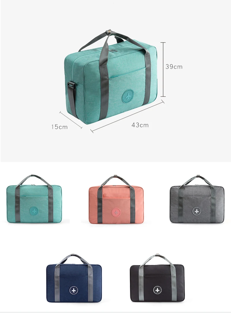 New Cationic Fabric Waterproof Travel Bag Large Capacity Double Layer Beach Bag Portable Duffle Bags Packing Cube Weekend Bags