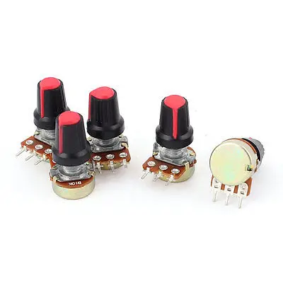 

5pcs 10K OHM 3 Terminal Linear Taper Rotary Volume Audio B Type Potentiometer