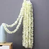 50pcs 1M/2M Orchid Rattan Artificial Silk Flower Vine For Home Wedding Garden Decoration Hanging Garland Wall Fake Flowers ► Photo 2/6