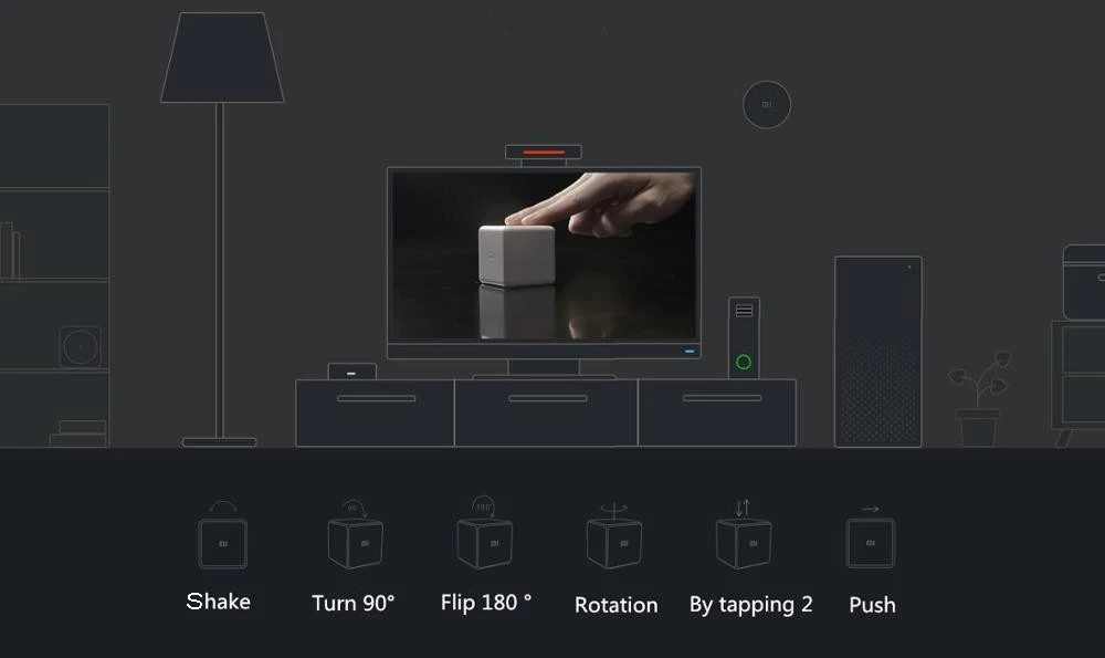Aqara контроллер Magic Cube беспроводной переключатель Поддержка 6 жестов датчик ZigBee mi home приложение подключение для Xiao mi умный дом