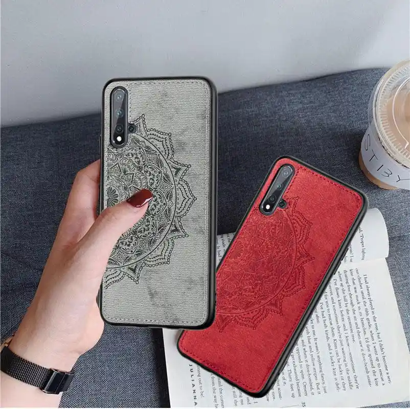 For Huawei P Smart Z Case 9x Y6 Y7 2019 Cloth Fabric Flower Patterned Tpu Case Cover For Huawei Y9 Prime P Smart 2019 Case Capas Aliexpress