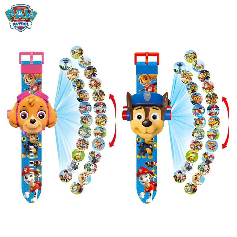 De dibujos animados pata Patpol reloj Digital lindo de goma juguetes de los niños reloj electrónico perrito patrulla Anime reloj de figura de reloj regalo