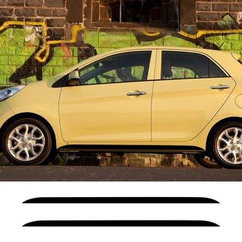 

Car Side Skirt Stripes Sticker Auto Vinyl Wrap Decals For Kia Picanto Automobiles DIY Decoration Styling Car Tuning Accessories