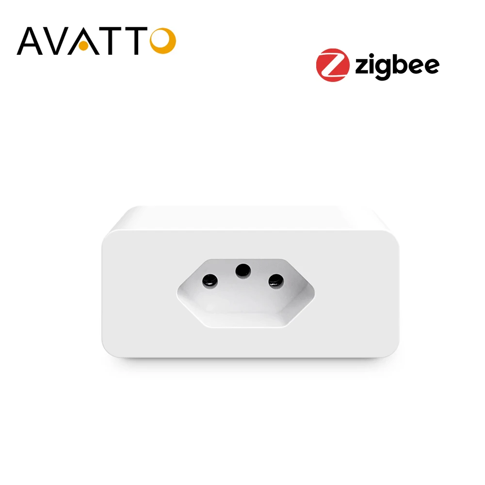 Смарт-розетка AVATTO Tuya Zigbee с монитором питания управление через приложение