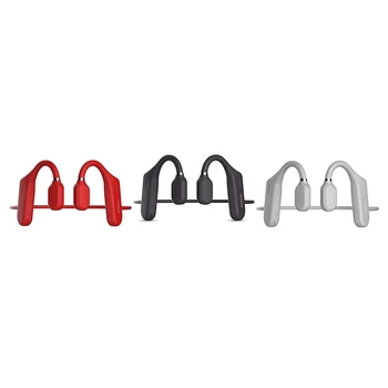 

Bone Conduction Headphones Bluetooth 5.0 Wireless Bluetooth Headset Ipx6 Waterproof Sport Earphones for Running-Red