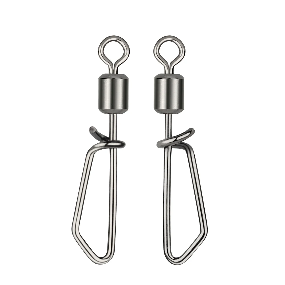 

TIANNSII 20 шт. рыболовные Вертлюги и защелкивающиеся соединители с Т-образной защелкой снасти для ловли карпа рыболовные аксессуары для рыболовного крючка