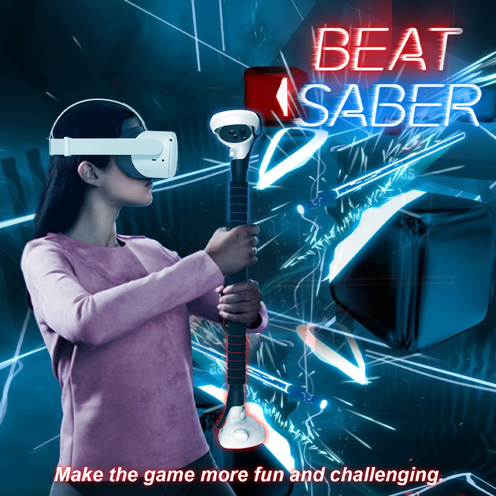 Dual Handles Extension Grips For Oculus Quest 2 Quest Or Rift S Controllers Playing Beat Saber Games 3d Glasses Virtual Reality Glasses Aliexpress