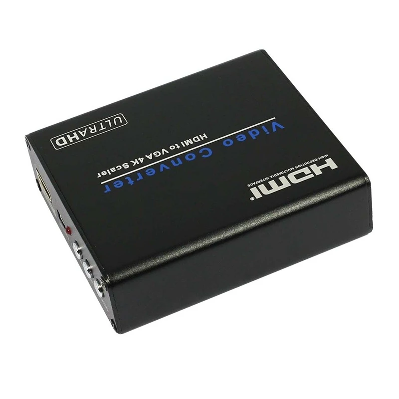

AMS-Hdmi To Vga 4K Scaler Audio Hdmi Input To Vga Output 3.5Mm 4Kx2K 1080P Stereo Audio Converter (Us Plug)