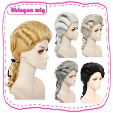 Ebingoo, белый, серый, черный, парик барокко, кудрявый, женский, костюм, парики для женщин, роскошная история, длинный синтетический парик для косплея