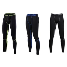 Новые модные спортивные колготки мужские впитывающие пот и быстросохнущие тянущиеся для фитнеса тренировочные колготки спортивные штаны повседневные штаны для бега