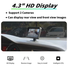

4.3 "LCD Car Rear View Backup Monitor Screen Suitable for Backups Parking Lot Waterproof Rears / Front Views Cars Monitors