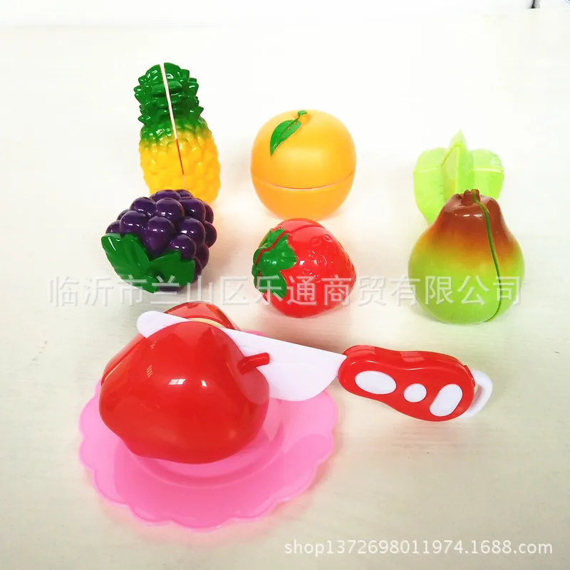 

9 Pieces Cut Fruit Toy Slicer Set Play House Can Cut Fruit & Vegetable Toy Cutting up Vegetables Cut the Watermelon