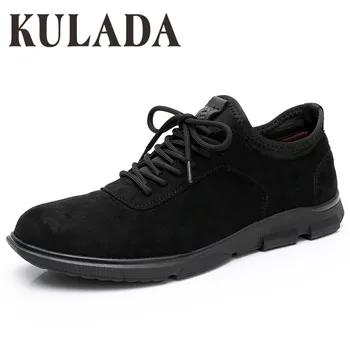 

KULADA New Men's Casual Shoes Lace-up Men Shoes Big Size Soft Fashion Comfortable Men Walking Shoes Zapatillas Hombre