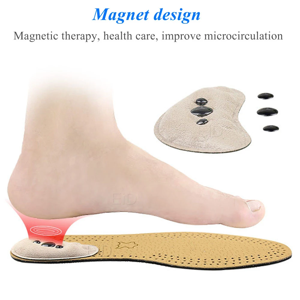 EiD 정형 자석 마사지 Insoles 쿠션 X/O 다리 아치 지원 Orthotic 깔창 Flatfoot 교정기 페디큐어 Insoles 뒤꿈치 패드