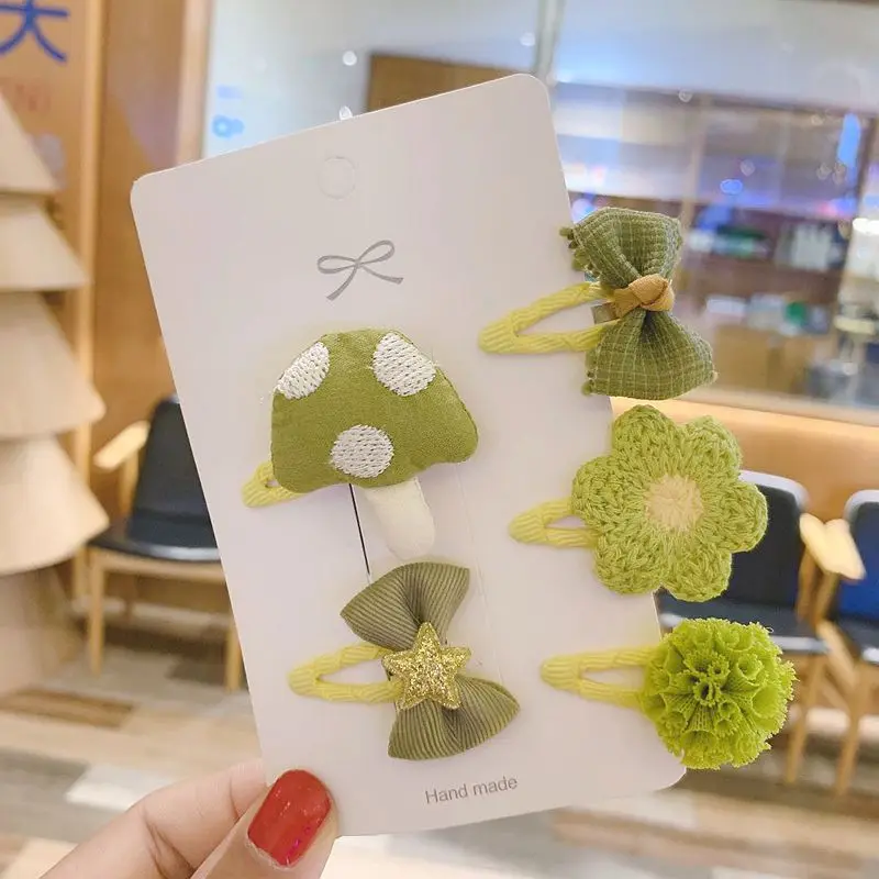 Girls Hair Accessories 5/6pcs/Set Hair Clips for Girls Baby Cute Cartoon Animal Kids Hairpins Flower Barrettes Headdress